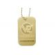 Promotional VG Dog Identification Tags, Brass Stamped Personalised Dog Tags, With Laser Engraved Number