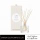 Clear Round Bottle Home Reed Diffuser With Stick And White Gift Box Packaging