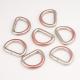 Bag Accessories Manufacturers Pink Silver Gradient Color D-Rings for Handbag Strap