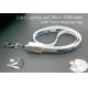 2in1 usb cable For IOS & Android  Lighting and Micro USB cable with Neck hanging rope EB-PA002