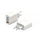 Custom 5V2.4A / 5V3.0A Fast Mobile Charger With EU KC US Plug White