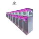 Single Player Tempering Glass Arcade Claw Crane Machine Pink Color
