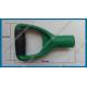 Replacements D-grips handle, green color, black soft TPR grip, OEM plastic D shaft replacement
