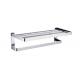 Brass double towel shelf bar bathroom high quality chrome color OEM nobel brass installation mounting piece