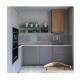 Modular Modern Grey Kitchen Cabinets Durable Stainless Steel Base Cabinets