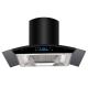 Stainless Steel Glass Arc Chimney Hood Low Noise Kitchen Range Hood with Free Spare Parts