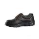 Black Embossed Cow Leather Slip Puncture Resistance Steel Insole PU Sole Safety Shoes
