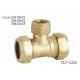TLY-1220 1/2-2 aluminium pex pipe fitting brass tee wall NPT nickel plated water oil gas mixer matel plumping joint