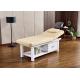 Beech Salon Couch Bed , Ergonomic Wood Leather Massage Bed