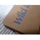 Washable Brown Soft Leather Embossed Hang Tags Eco - Friendly