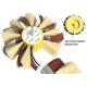 Shaft Mounted Sisal Emery Cloth Bristle Polishing Brush Wheel For Wood Primer Sanding