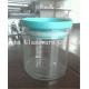 clear glass storage jar with plastic lid, glass container