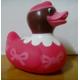 Eco Friendly PVC Novelty Rubber Duck Gifts With Bowknot Painting Design
