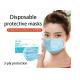 3-Ply Disposable Mouth Mask Non-woven fabrice melting spray cloth in the middle