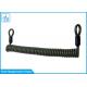Custom Coating PVC Extension Spring Safety Cable / Multi Tool Lanyard