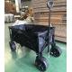 Black Collapsible Wagon Cart Heavy Duty 70kg Folding Camping Wagon Festival Cart
