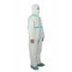 CAT-III Type 4B 5B 6B Disposable Coverall With Blue Tape And Elasticated Hood