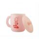 Free Of  BPA  security  pink  Silicone Baby Accessories  feeding  Saucers With Lid  