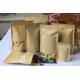 Stand Up Custom Kraft Paper Bags With Window and Zipper For Candy