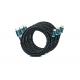 Black Cotton High Temp Wire Loom , Braided Wire Wrap For Cable Protection