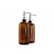 Round Amber Glass Cosmetic Bottles Chemical Resistant Long Life Span
