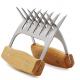 Metal Meat Shredder Claws Stainless Steel Meat Forks with Wooden Handle for Shredding