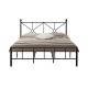 Bedroom 0.6mm Thickness 10.24inches Metal Double Bed