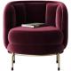 Velvet Hotel Bedroom Furniture Luxury Fuchsia Solo Dining Chair