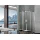 Two Moving Door Stainless Shower Enclosures 8 / 10 MM Nano Clear Tempered Glass with Big Hanging Rollers