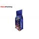 Color Printing Foil Coffee Bags With Valve Aluminum Foil Flat Bottom Custom Size