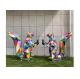 Contemporary Garden Decoration Colorful Stainless Steel Squirrel Sculpture