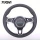 Black Full Leather Alcantara Sport Custom Porsche Steering Wheel 2022 350mm