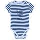 Custom Summer 100% cotton embroidered Stripe Solid Print knitted newborn baby romper
