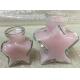 100% paraffin pink glass scented candle with star shape packed into gift box