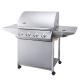 Easily Cleaned 4 1 Burners Stainless Steel Trolley Courtyard Outdoor BBQ Machine