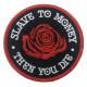 Extremely Durable Custom Embroidered Patch Flower Biker Felt  Laser Cut Border