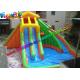 Large Outdoor Inflatable Water Slides Pool With PLATO 0.55mm PVC Tarpaulin