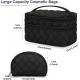 Makeup Portable Travel Cosmetic Bag with Handle Large Double Layer Toiletry Bag 2Pcs Waterproof Make Up Bag for Women