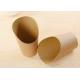 Grease Resistant Kraft Paper French Fry Cups , Fast Food Chip Scoop Box