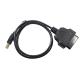 Length 100cm OBDII To USB Cable Black color Multipurpose 12V 24V