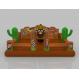 0.7mm TPU Inflatable Cartoon Castle Park Brown Customized Commercial Bounce House