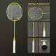Aluminum Alloy Badminton Racket Pair for Daily Entertainment 0.70mm Strings Diameter