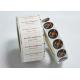 Transparent Self Adhesive Blank Eggshell Stickers Blue Background With Black Printing