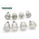 22mm 25mm Stainless Steel Push Button Switch , Round Push Button Switch Power Symbol LED