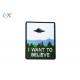 Cute Stock Embroidered Patches I Want To Believe Letter UFO With Iron On Backing