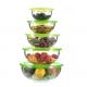 500ml Transparent Glass Fruit  Salad Bowls Dinnerware Mixing Bowl Set