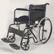 Fixed Footrest Folding Steel Wheelchair With Custom Colors Powder Coating Frame