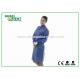 CE MDR Certificated Excellent Filtration SMS Disposable Isolation Gowns With Knitted Wrist