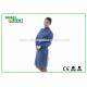 Hospital Use Waterproof SMS Isolation Gown With Knitted Wrist