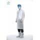 Unisex 30g Disposable Lab Coat Blue White PP SMS Bacterial Proof